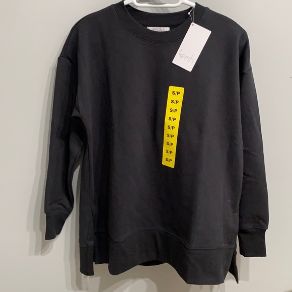 NEW Comfy Oversized Black Crew Neck Sweater Size S - Picture 7 of 14